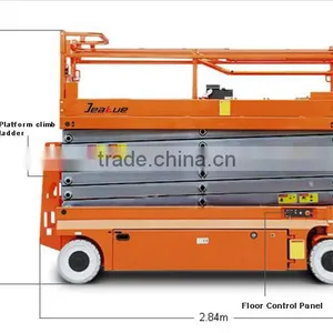 CE ISO Electric Scissor Lift Walking Aerial Work Platform Jeakue JK01240 thumbnail-1
