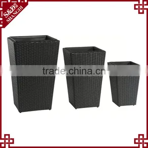 High Quality Resin Rattan 3-pc Planter Molds for Sale thumbnail-1