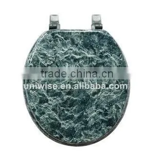 Marbleized Molded Wood Round Toilet Seat, Marbleized Veneer MDF Moulded Toilet Seat, Marbleized Molded Wood Toilet Seat thumbnail-1