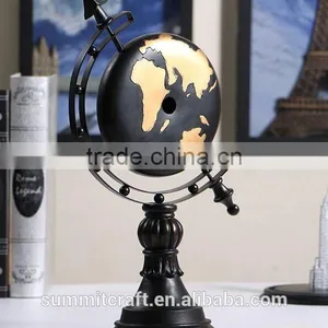 American Globe Desk Clock Resin Antique Globe Clock thumbnail-5
