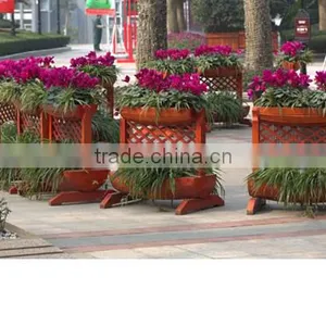 Arlau Outdoor Street Wooden Flower Pot thumbnail-4