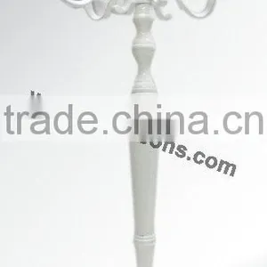 Wedding White Candelabra 5 Light With Flower Bowl( Optional) / Aluminium Candelabra for Decoration 90 Cms thumbnail-4