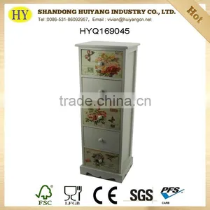 FSC Painted European Style Wooden Cabinet With 5 Drawers Wholesale thumbnail-1