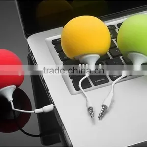 2016 Hot Selling Portable Sponge USB Mini Ball Speaker With 3.5mm Jack Audio Cable for All Mobile Phone, Laptop Etc thumbnail-5