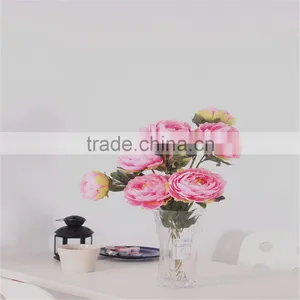 SJ20170055 Artificial Peach Fabric Peony Flower for Indoor Decoration thumbnail-1