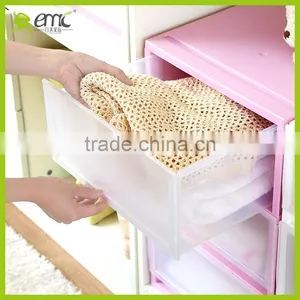 Wholsale Emc 3 Tiers Plastic Drawer Storage Cabinet With Color Print Transparent Storage Box thumbnail-6