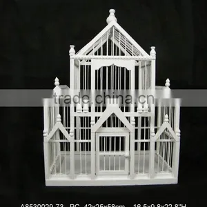 Elegant Large Wooden Bird Cage for Cabinet Decor thumbnail-1