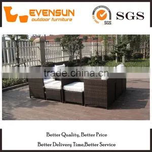 Classic Type Club Wicker Set Rattan Table And Chair Furniture thumbnail-2