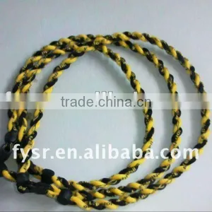2016 Hot Sale Wholesale Triple Braided Titanium Sports Necklace thumbnail-1
