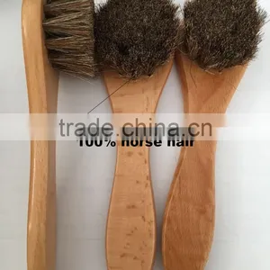 Beech Wooden Plate Horse Hair Shoe Brush thumbnail-1