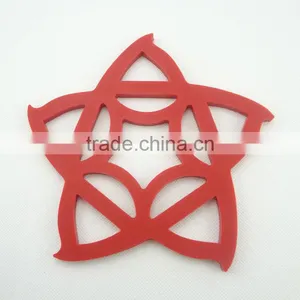 Five Star Shaped Anti-slip Silicone Table Mat Heat Resiatant Mat thumbnail-3