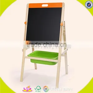 Wholesale High Quality Baby Wooden Blackboard Fashion Kids Wooden Chalkboard W12B057A thumbnail-1