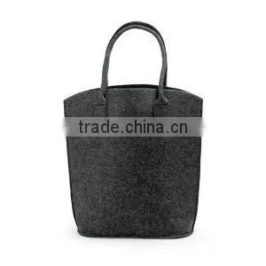 Handmade Vintage Grey Felt Tote Handbag Shopping Hand Bag, Simple but Fashion, Environmentally Friendly thumbnail-1