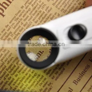 MG6B-1B New Hand Held 2 LED Lights 40x Magnifying Glass Lens Jewellery Magnifier Loupe for Repair thumbnail-2