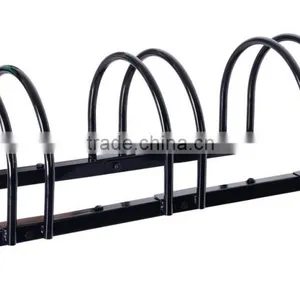 3-Bike Standing Bike Stand, Black thumbnail-1