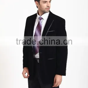 2015 New Fashion Bespoke Black Men' Suits -satin Lapel thumbnail-4
