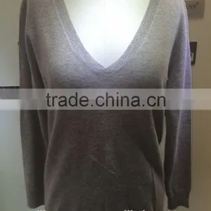 2015 New Fashion Sexy Young Lady Sweater Dress V-neck thumbnail-1
