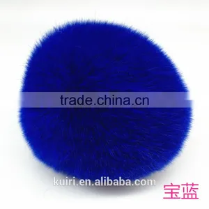 DIY Handmade Smooth Colourful Rex Rabbit Fur Pom Poms for Keychain Garment and Shoese thumbnail-3