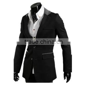 High Quality Balck and Gary 2 Colors for Choice Cheap Price Mens Grey Blazer thumbnail-2
