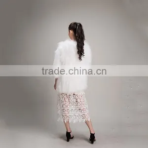 Myfur White Raccoon Fur Jacket Women Warm Winter Fur Jacket for Girls thumbnail-5