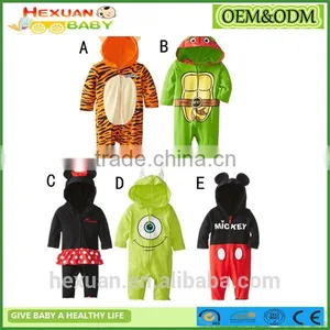 Spring Newborn Clothes Baby Polar Fleece Fabric Romper Long-sleeve Baby Cartoon Cotton Long-sleeved Boys Romper Baby Climbing thumbnail-1