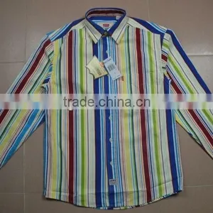T/C Yarn Dyed Yellow Striped Shirts Designs thumbnail-1