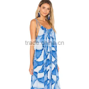 Custom Print Bohemian Dress Plus Size Flowing One Piece Maxi Dress thumbnail-5