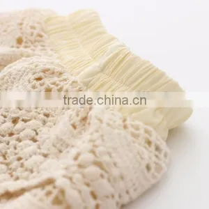 New Arrival Layered Knitted Beige Color Girls Ruffle Shorts thumbnail-3