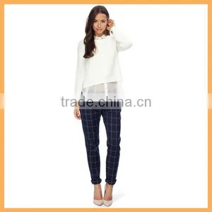 2014 High Quality Women Plaid Pants thumbnail-1