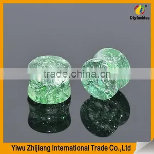 Organic Shattered Quartz Stone Sparkling Glitter Tunnels Gauges Ear Plugs Expander thumbnail-3