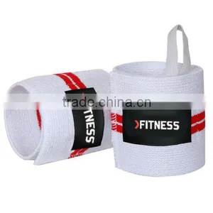 Power Weight Lifting Elasticated Knee Bandage Wraps Gym Training Straps Support thumbnail-6