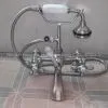 Deck Mount English Telephone Tub Faucet With Hand Shower thumbnail-1