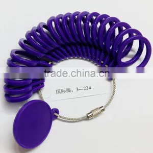 Finger Ring Size Gauge Measure Finger Sizes 3-23 Plastic Ring Jewelry Tool Sizer thumbnail-1