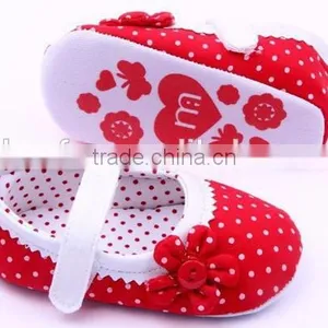 Spring&Autumn Polka Dot Flower Soft Sole Infant Baby Shoes thumbnail-5