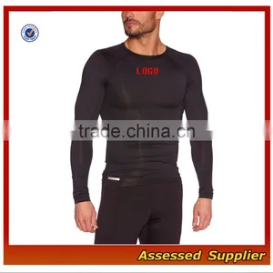 Custom Mens Running Long Sleeve Compression Base Layer Shirts MLL741 thumbnail-1
