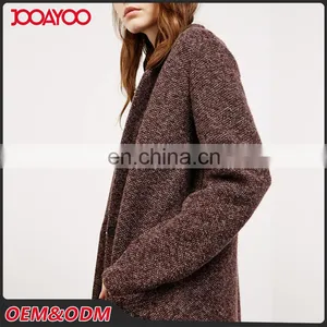 Custom Coat Design 2016 Women Single Button Garnet Long Winter Coats thumbnail-3