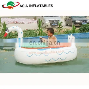 Children Park Inflatable Electric Bumper Boat / Water Park Equipment White Duck Bumper Boat thumbnail-3