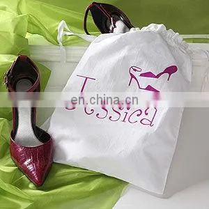 Coffee Color Drawstring Shoe Bag Cheap Leather Shoes Drawstring Bag thumbnail-1