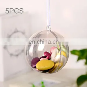 5 PCS Transparent Christmas Ball Hollow Plastic Sphere Ball Shaped Eternal Flower Ball Wedding Gift thumbnail-4