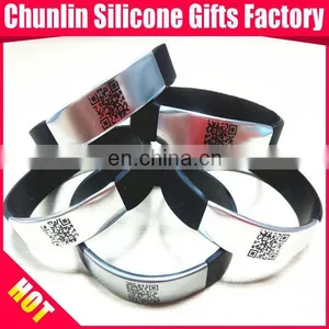 Silicone Bracelets With QR Code on Metal Clips/Buckles thumbnail-3