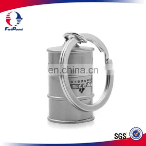 3D Beer Barrel Metal Keychain thumbnail-1