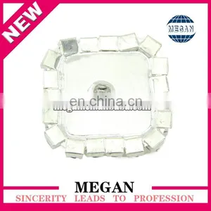 Silver Square Rhinestone Buttons For Hair Bow /Shoes Wedding Accessories Supplies thumbnail-6