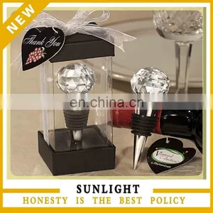 Sparkling Crystal Wedding Wine Stopper For Wedding Return Gifts thumbnail-1
