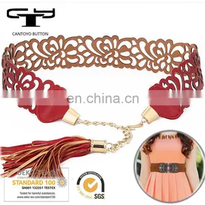 Chinese Flower Hollow Pattern Decorative Belts for Girl for Jean thumbnail-1