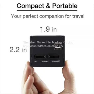 Hot Sell UK US EU AUS Multi Plugs Universal Travel Adapter With USB thumbnail-2