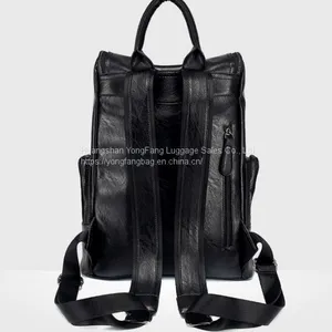 New Leather Casual Backpack Computer Bag thumbnail-3