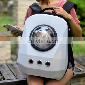 Space Capsule Pet Cat Backpack Out Carrying Bag Portable Chest Dog Bag thumbnail-3