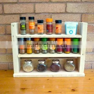 Custom Made Natural Color Solid Wooden Spice Rack thumbnail-2