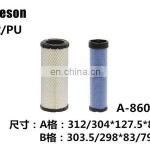 Air Filter OEM NO.R140142270+R20142280 AF25436+AF25497 1348726 1402334 FOR EX306D E307C/D R60-7 R80-7 thumbnail-2