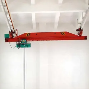 2T Span 12m Suspended Single Girder Eot Crane Remote Control Single Speed,Electric Hoist Suspension Crane thumbnail-2